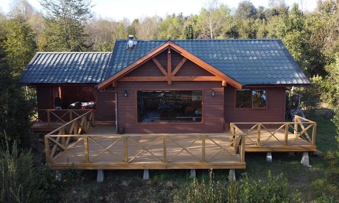 Pucon Ski Chalet | Cabaña Caburgua Hermosa vista al Volcán, Senderos del Bosque