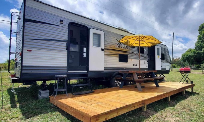 Sparta House | Camp Wee Acres. Cozy camper with beautiful views.
