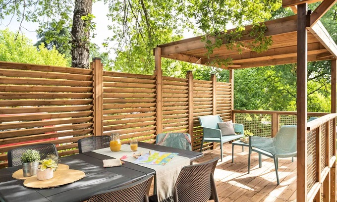 Loches House | Camping Romanée La Citadelle* - EXCLUSIVE mobile home - 3 bedrooms - 2 bathrooms - Private SPA 6 people