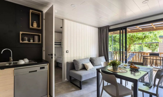 Crach Ski Chalet | Camping Romanée Le Fort Espagnol * - Premium 4-room chalet for 6 people