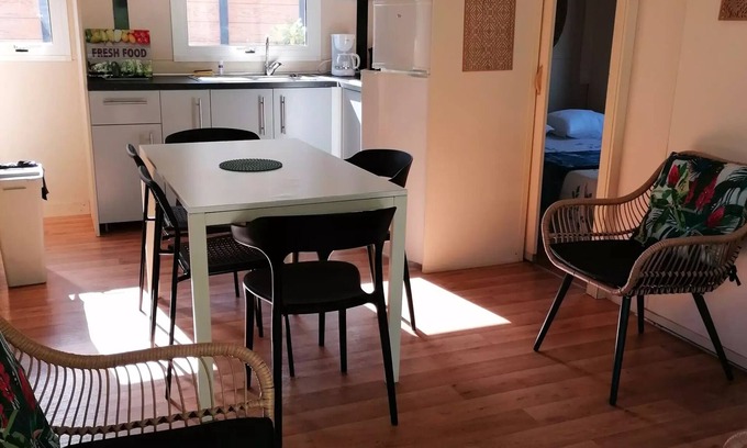 Paluds de Noves Ski Chalet | Camping Verbela Village * - 4-room chalet for 5 people with air conditioning