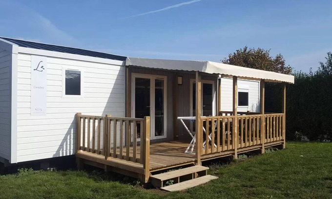 Binic House | Campsite LE PANORAMIC * - MOBILE HOME CARAIBES 3 bedrooms 40m2 with semi covered terrace 6 people