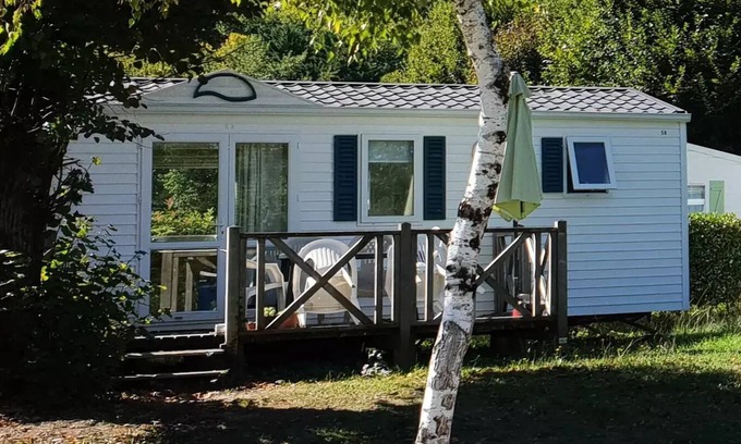 Monceaux-sur-Dordogne House | Campsite l'Echo du Malpas* - Comfort mobile home 27m²/2 bedrooms + TV + Uncovered terrace (Riverside) 6 people
