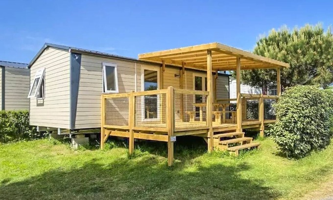 Tharon-Plage House | Campsite La Riviera * - Mobil Home 4 Rooms 6 People + TV