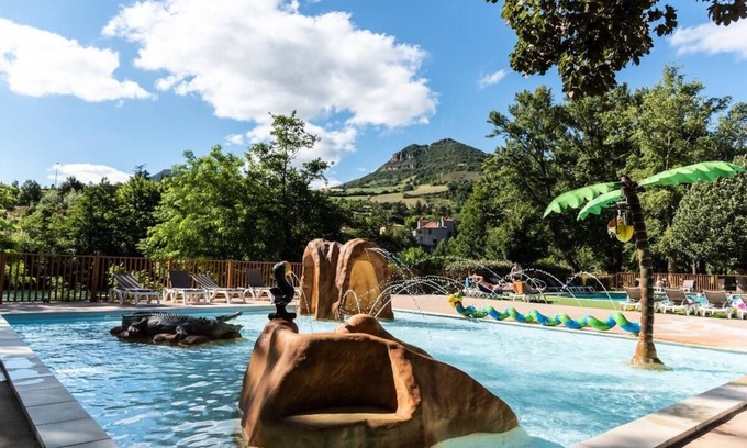 Millau RV Rental | Campsite maeva Escapades Millau Plage * - 3 Room Lodge Tent 5 People + TV