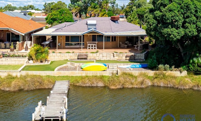 South Yunderup House | Canal-Side Retreat with Private Jetty