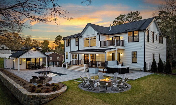 Centerville House | Cape Cod Village Retreat Pool Game Room Gym