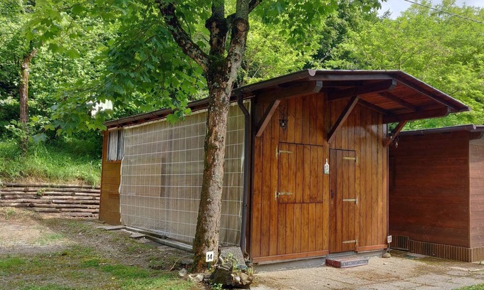 Palazzuolo sul Senio RV Rental | Caravan "Le Sorgenti - Chalet 13" with Mountain View & Private Garden