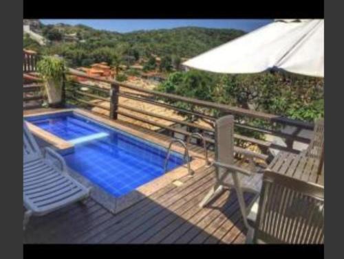 Alto de Buzios House | Casa em Geribá com piscina e vista para praia