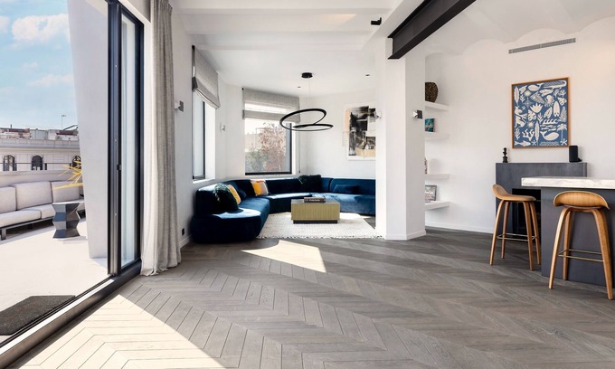 el Camp d'en Grassot i Gracia Nova Apartment | Casa Hercules by Luxe Haus - Penthouse Eixample With View of La Sagrada Familia