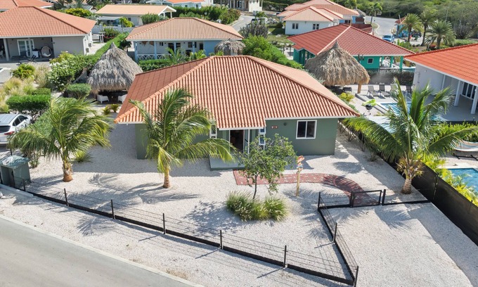 Fontein Villa | Casa JuNo Curacao, a modern villa with private pool in a secured park.