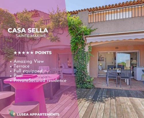 Sainte-Maxime Hotel | CASA SELLA Beautiful terrace with Sea View