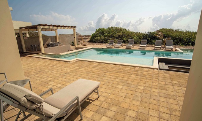 Salina Grande Apartment | Casa Serena: Oasis in front of the Caribbean with Pool and Terrace
