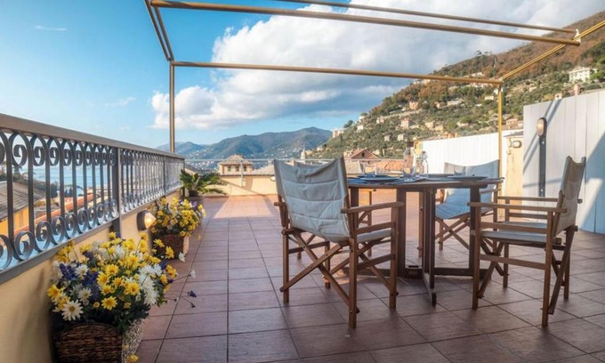 Camogli Apartment | Casa Sophie- Big Terrace sea View & Private Parking