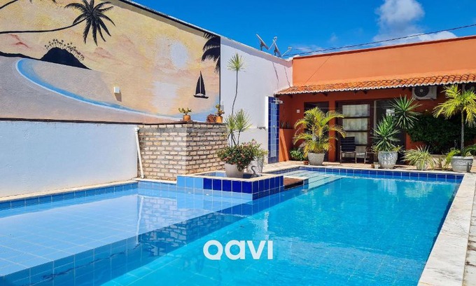 Touros House | Casa Tropical Com Piscina por Quarto à Vista