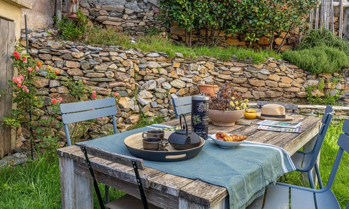 Furiani House | Casa Vincè, beautiful air-conditioned village house with exposed stonework