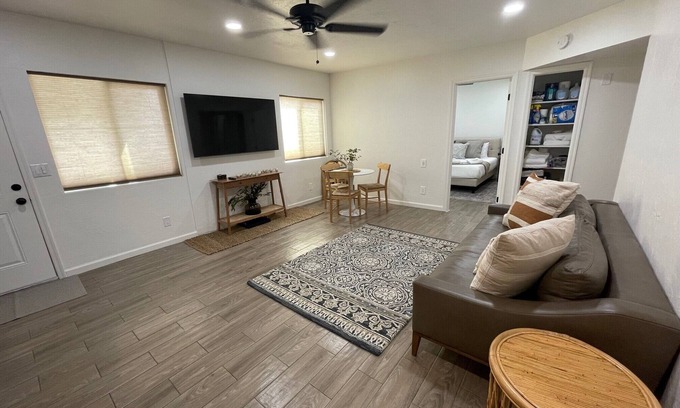 Limberlost House | Casita D: Full kitchen, in-unit laundry, spacious comfortable living