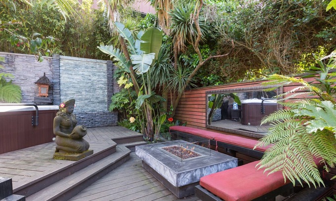 Eureka Valley House | Castro Bali Retreat with Hot Tub in Lush Garden/Zen & High-Tech