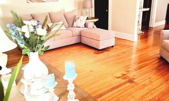 Florence House | Cedar Gray is a charming 3-bedroom located one block from historic downtown.