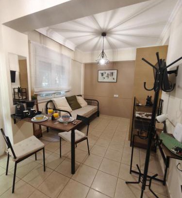 Larissa Apartment | Central Petite Hideaway with Balcony- Near Station