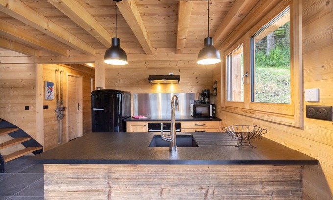Le Petit-Bornand-les-Glieres Ski Chalet | Chalet 'Du Rocher' with Mountain View, Private Terrace and Wi-Fi