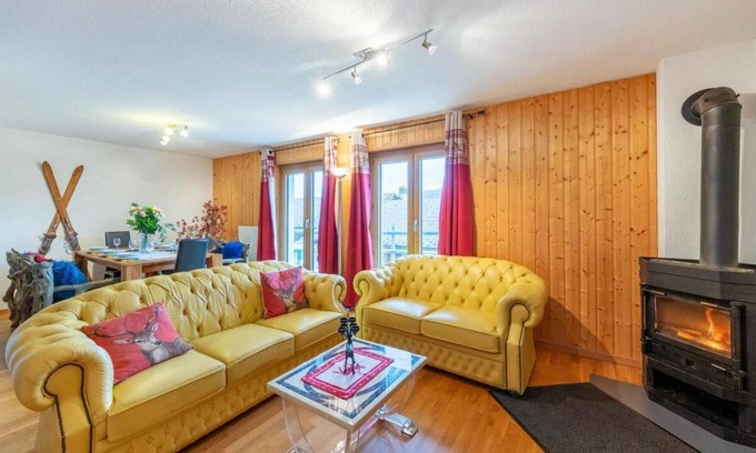 Vex Ski Chalet | Chalet, 200m from resort center, view mountain, balcony, fireplace or stove, tv, ski locker, 90m²