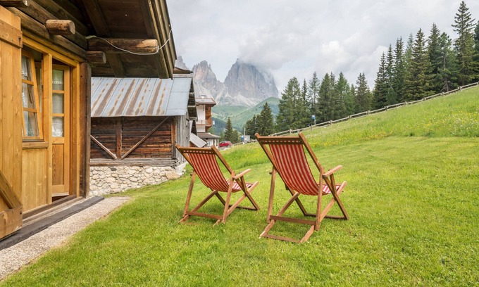Canazei Ski Chalet | Chalet 'Baita Pecol' with Mountain View, Balcony and Wi-Fi
