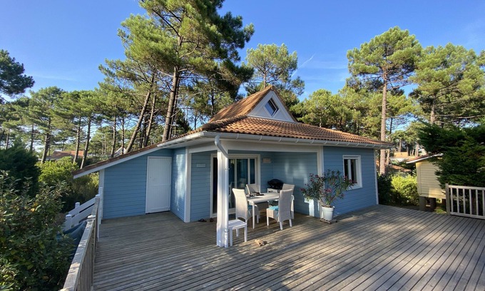 Le Porge House | Chalet Colibri, naturist facility La Jenny, Atlantic coast