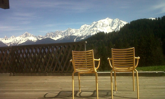 Cordon Ski Chalet | Chalet Cordon/Combloux/Megève, extraordinary view of Mt-Blanc