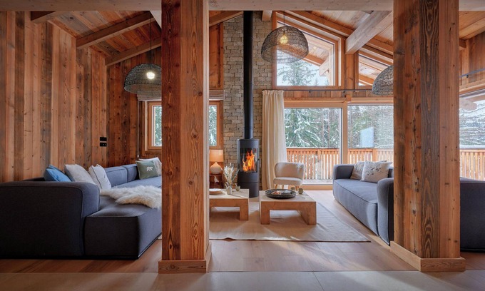 Notre-Dame-de-Bellecombe Ski Chalet | Chalet Marmot'Inn - relaxing stay for 10 panoramic views - OVO Network