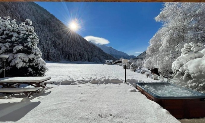 Chamonix-Mont-Blanc Ski Chalet | Chalet Melusine Big Chalet w Spa Pool, Sauna, Huge Terrace, Views & Privacy!