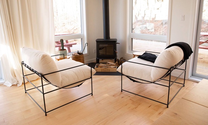 Bolton-Est Ski Chalet | Chalet Style Scandinave en Estrie Avec spa et Accès au lac !