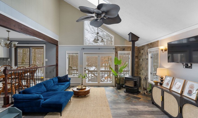 Gouldsboro Ski Chalet | Chalet with Game Room near Ski Trails & Lakes. Pet Friendly!