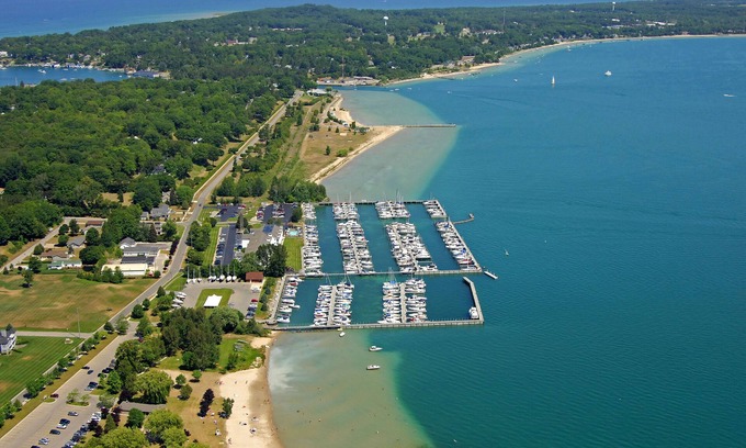 Charlevoix Boat Rental | Charlevoix Boat Slip in Premium Location with fantastic views