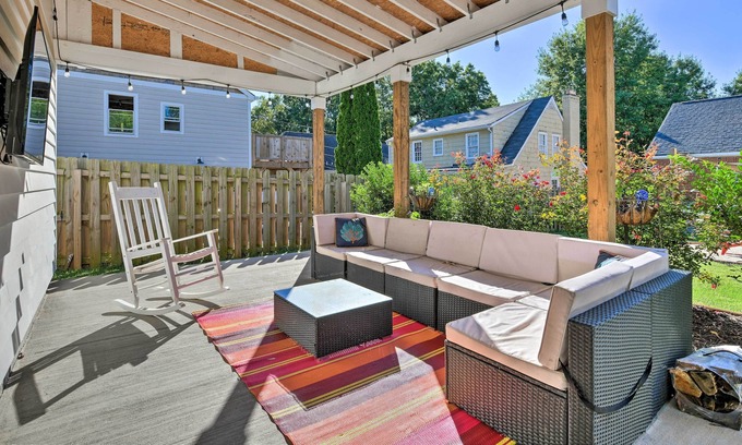 Wesley Heights House | Charlotte Home w/ Patio & Fire Pit: 2 Mi to Dtwn!