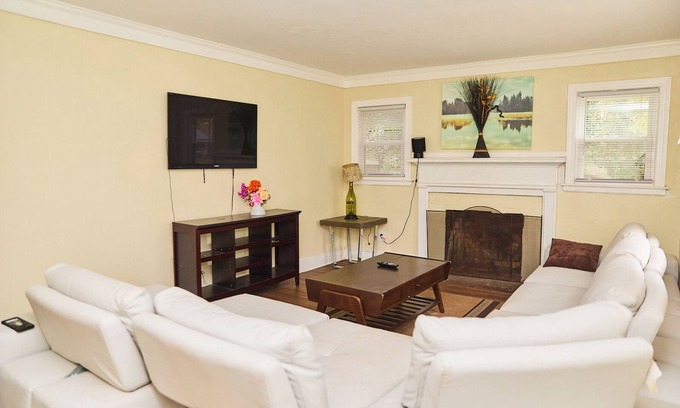 North Charlotte House | Charming 2-Bedroom Brick Home with Fireplace in Plaza-Shamrock Neighborhood