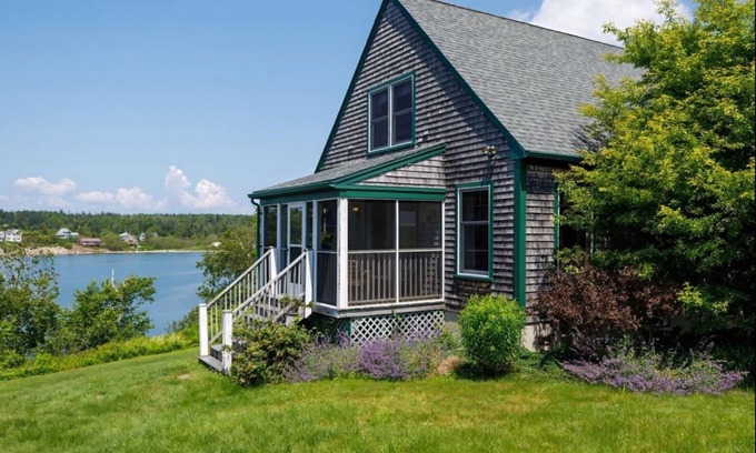 Bernard Cottage | Charming 3-bedroom waterfront cottage in Tremont with spectacular sunsets.