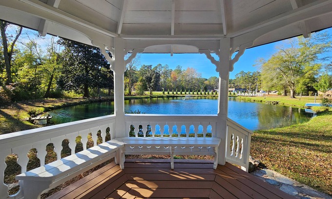 Olivia House | Charming 4-bedroom historic estate with beautiful pond views in Sanford