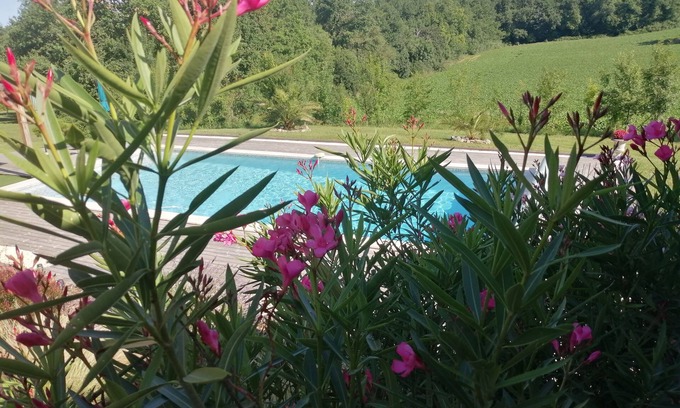 Saint-Sernin Cottage | Charming 4-person gîte in a relaxing setting with heated swimming pool and pond
