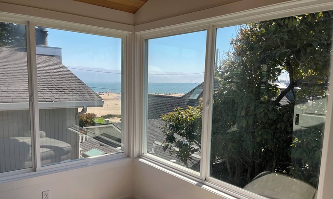 Seabright House | Charming beach getaway steps from the beach with ocean views