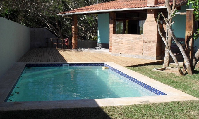 Albatroz House | Charming beach house, porch with large deck, pool and barbecue