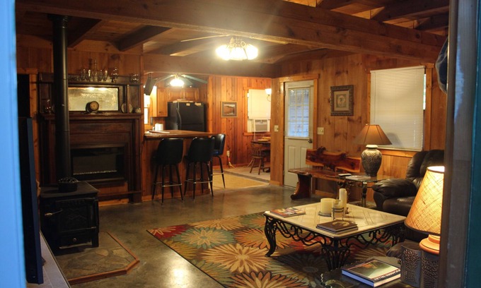 Sunset Cabin | Charming Cabin in the Eastatoee Valley, and a deck on the river.