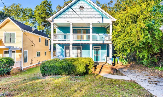Peoplestown House | Charming dog-friendly home with balcony, central AC, & washer/dryer