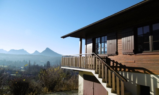 Menthon-Saint-Bernard Ski Chalet | Charming chalet with magnificent views of the castle, mountains and Lake Annecy.