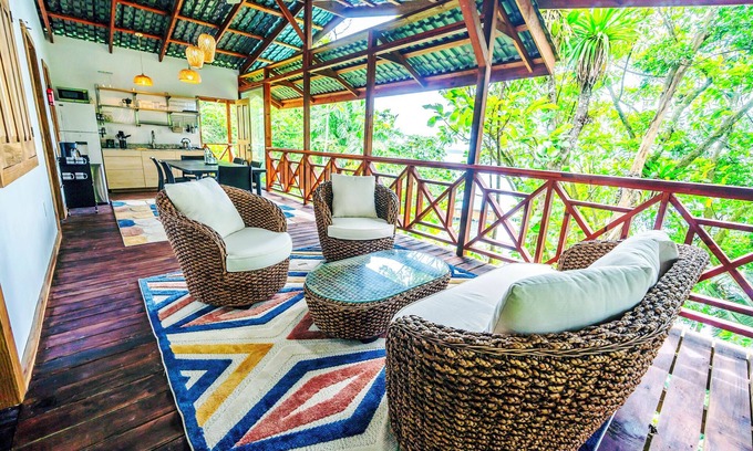 Isla Bastimentos House | Charming Hilltop Jungle Bungalow of Isle Bastimentos with WiFi & AC
