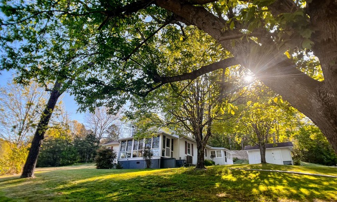 Weaverville House | Charming homes with a fireplace, grill, deck, & washer/dryer - near Asheville