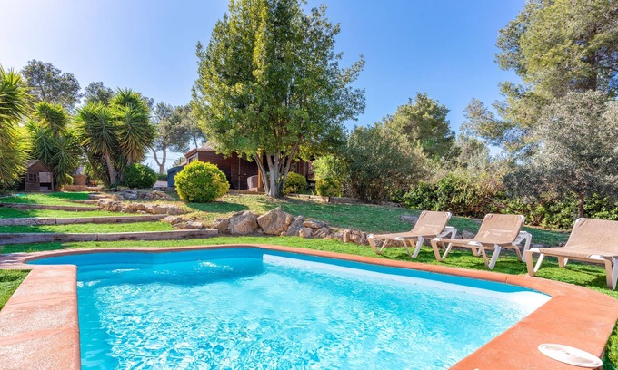 Olivella Ski Chalet | Charming House with Private Pool, Hot Tub & Wonderful Views near Sitges