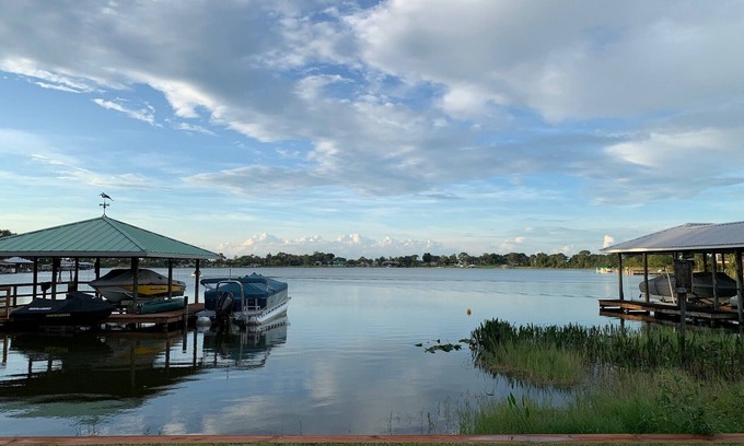 Highland House | Charming Lake View House on Redwater Lake with dock, gazebo, and hot tub.