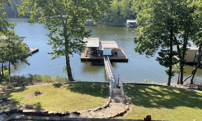 Ketchum House | Charming Lakefront home, hot tub, fire table, dock and boat slip!