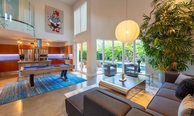 Biscayne Park Villa | Charming Luxe Two-Level Villa, Cabana w/TV+BBQ
